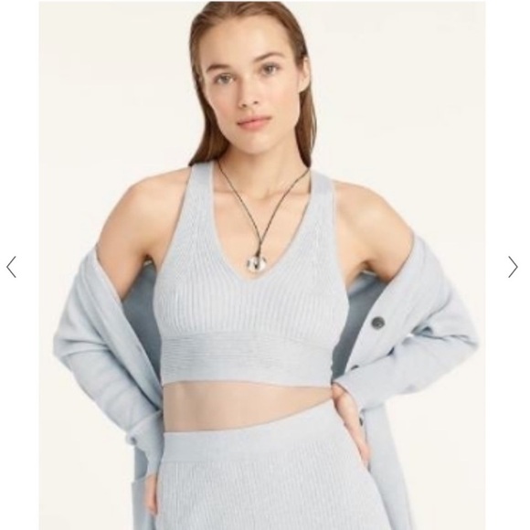 J. crew ribbed sweater bralette size L - Picture 1 of 3